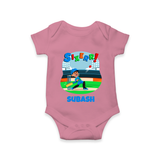 Baby Milestone Romper | Custom 6 Month Onesie | Soft, Skin-Friendly Cotton - ONION - New Born (Chest 14")
