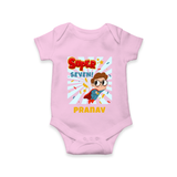 Newborn Romper/Onesie for 7 Month | Customizable Bodysuit | Ideal for Celebrations - BABY PINK - New Born (Chest 14")
