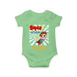 Newborn Romper/Onesie for 7 Month | Customizable Bodysuit | Ideal for Celebrations - GREEN - New Born (Chest 14")