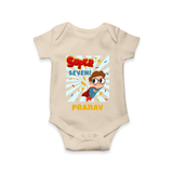 Newborn Romper/Onesie for 7 Month | Customizable Bodysuit | Ideal for Celebrations - IVORY - New Born (Chest 14")