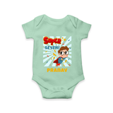 Newborn Romper/Onesie for 7 Month | Customizable Bodysuit | Ideal for Celebrations - MINT GREEN - New Born (Chest 14")