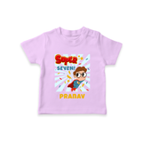 Newborn T-Shirt for 7 Month | Customizable T-Shirt | Ideal for Celebrations - LILAC - 0-5 Months Old (Chest 17")