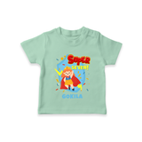 Baby Milestone T-Shirt | Custom 7 Month T-Shirt | Soft, Skin-Friendly Cotton - MINT GREEN - 0-5 Months Old (Chest 17")