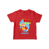Baby Milestone T-Shirt | Custom 7 Month T-Shirt | Soft, Skin-Friendly Cotton - RED - 0-5 Months Old (Chest 17")