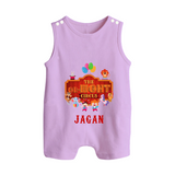 Newborn Romper Suit/ Sleeveless Romper for 8 Month | Customizable Romper Suit/ Sleeveless Romper | Ideal for Celebrations - LILAC - 0 - 5 Months Old (Chest 18")