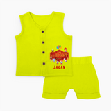 Newborn Jabla Set for 8 Month | Customizable Jabla Set | Ideal for Celebrations - LIME GREEN - 0 - 3 Months Old (Chest 9.8")