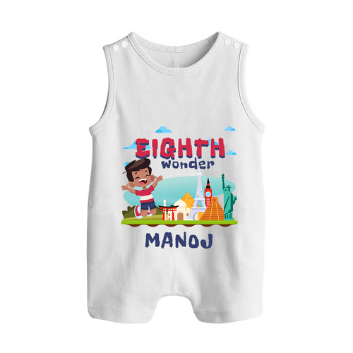 Celebrate 8 Month with Custom Romper Suit/ Sleeveless Romper | Personalized Newborn Outfit | Soft Cotton Comfort