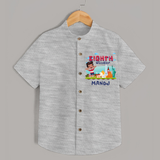 Celebrate 8 Month with Custom Shirt | Personalized Newborn Outfit | Soft Cotton Comfort - GREY - 0 - 6 Months Old (Chest 23")