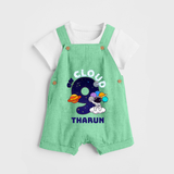 Newborn Dungaree Set/Dungaree Set for 9 Month | Customizable Dungaree Set | Ideal for Celebrations - GREEN - 0 - 5 Months Old (Chest 18")
