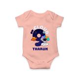 Newborn Romper/Onesie for 9 Month | Customizable Bodysuit | Ideal for Celebrations - PEACH - New Born (Chest 14")