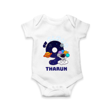 Newborn Romper/Onesie for 9 Month | Customizable Bodysuit | Ideal for Celebrations - WHITE - New Born (Chest 14")