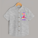 Newborn Shirt for 10 Month | Customizable Shirt | Ideal for Celebrations - GREY - 0 - 6 Months Old (Chest 23")