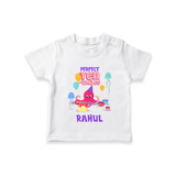 Newborn T-Shirt for 10 Month | Customizable T-Shirt | Ideal for Celebrations - WHITE - 0-5 Months Old (Chest 17")