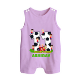 Newborn Romper Suit/ Sleeveless Romper for 11 Month | Customizable Romper Suit/ Sleeveless Romper | Ideal for Celebrations - LILAC - 0 - 5 Months Old (Chest 18")