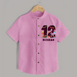 Newborn Shirt for 1 Year | Customizable Shirt | Ideal for Celebrations - BABY PINK - 0 - 6 Months Old (Chest 23")