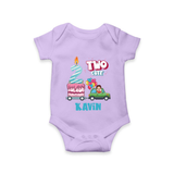 Baby Milestone Romper | Custom 2 Month Onesie | Soft, Skin-Friendly Cotton - LILAC - New Born (Chest 14")