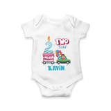 Baby Milestone Romper | Custom 2 Month Onesie | Soft, Skin-Friendly Cotton - WHITE - New Born (Chest 14")