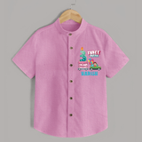 Celebrate 3 Month with Custom Shirt | Personalized Newborn Outfit | Soft Cotton Comfort - BABY PINK - 0 - 6 Months Old (Chest 23")