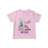 Monthly Milestone Baby T-Shirt -3rd Month | Personalized Print | Cute & Comfortable - BABY PINK - 0-5 Months Old (Chest 17")