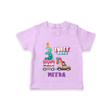 Monthly Milestone Baby T-Shirt -3rd Month | Personalized Print | Cute & Comfortable - LILAC - 0-5 Months Old (Chest 17")