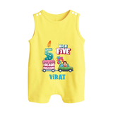 Newborn Romper Suit/ Sleeveless Romper for 5 Month | Customizable Romper Suit/ Sleeveless Romper | Ideal for Celebrations - PASTEL YELLOW - 0 - 5 Months Old (Chest 18")