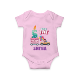 Baby Milestone Romper | Custom 5 Month Onesie | Soft, Skin-Friendly Cotton - BABY PINK - New Born (Chest 14")