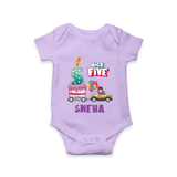 Baby Milestone Romper | Custom 5 Month Onesie | Soft, Skin-Friendly Cotton - LILAC - New Born (Chest 14")