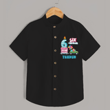 Celebrate 6 Month with Custom Shirt | Personalized Newborn Outfit | Soft Cotton Comfort - BLACK - 0 - 6 Months Old (Chest 23")