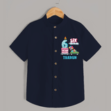 Celebrate 6 Month with Custom Shirt | Personalized Newborn Outfit | Soft Cotton Comfort - NAVY BLUE - 0 - 6 Months Old (Chest 23")