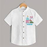 Celebrate 6 Month with Custom Shirt | Personalized Newborn Outfit | Soft Cotton Comfort - WHITE - 0 - 6 Months Old (Chest 23")