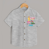 Celebrate 7 Month with Custom Shirt | Personalized Newborn Outfit | Soft Cotton Comfort - GREY - 0 - 6 Months Old (Chest 23")