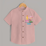 Celebrate 7 Month with Custom Shirt | Personalized Newborn Outfit | Soft Cotton Comfort - PEACH - 0 - 6 Months Old (Chest 23")