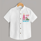 Monthly Milestone Baby Shirt -8th Month | Personalized Print | Cute & Comfortable - WHITE - 0 - 6 Months Old (Chest 23")