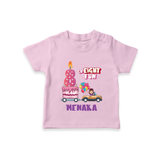 Adorable 8th Month Baby T-Shirt | Name Printed Cotton T-Shirt | Perfect for Photos - BABY PINK - 0-5 Months Old (Chest 17")