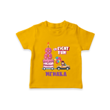 Adorable 8th Month Baby T-Shirt | Name Printed Cotton T-Shirt | Perfect for Photos - CHROME YELLOW - 0-5 Months Old (Chest 17")