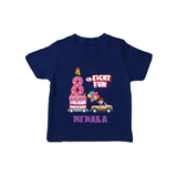 Adorable 8th Month Baby T-Shirt | Name Printed Cotton T-Shirt | Perfect for Photos - NAVY BLUE - 0-5 Months Old (Chest 17")