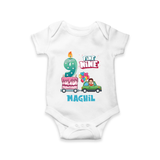Baby Milestone Romper | Custom 9 Month Onesie | Soft, Skin-Friendly Cotton - WHITE - New Born (Chest 14")