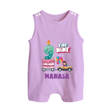 Celebrate 9 Month with Custom Romper Suit/ Sleeveless Romper | Personalized Newborn Outfit | Soft Cotton Comfort - LILAC - 0 - 5 Months Old (Chest 18")