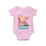Baby Milestone Romper | Custom 10 Month Onesie | Soft, Skin-Friendly Cotton - BABY PINK - New Born (Chest 14")
