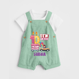 Celebrate 10 Month with Custom Dungaree Set | Personalized Newborn Outfit | Soft Cotton Comfort - MINT GREEN - 0 - 5 Months Old (Chest 18")