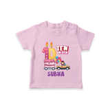 Celebrate 10 Month with Custom T-Shirt | Personalized Newborn Outfit | Soft Cotton Comfort - BABY PINK - 0-5 Months Old (Chest 17")