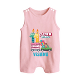 Baby Milestone Romper Suit/ Sleeveless Romper | Custom 11 Month Romper Suit/ Sleeveless Romper | Soft, Skin-Friendly Cotton - BABY PINK - 0 - 5 Months Old (Chest 18")