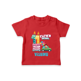 Baby Milestone T-Shirt | Custom 11 Month T-Shirt | Soft, Skin-Friendly Cotton - RED - 0-5 Months Old (Chest 17")