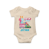 Baby Milestone Romper | Custom 1 Year Onesie | Soft, Skin-Friendly Cotton - IVORY - New Born (Chest 14")
