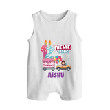 Celebrate 1 Year with Custom Romper Suit/ Sleeveless Romper | Personalized Newborn Outfit | Soft Cotton Comfort - WHITE - 0 - 5 Months Old (Chest 18")