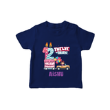Celebrate 1 Year with Custom T-Shirt | Personalized Newborn Outfit | Soft Cotton Comfort - NAVY BLUE - 0-5 Months Old (Chest 17")