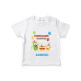 3rd Birthday T Shirt | Personalized Name Kids Tee - WHITE - 0-5 Months Old (Chest 17")