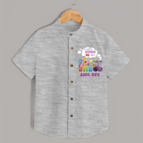 Personalized Name Shirt for 6 Year Old | Stylish and Comfy - GREY - 0 - 6 Months Old (Chest 23")