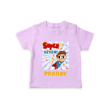 Custom 7 Year Old T Shirt | Personalized Birthday Tee - LILAC - 0-5 Months Old (Chest 17")