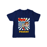 Custom 7 Year Old T Shirt | Personalized Birthday Tee - NAVY BLUE - 0-5 Months Old (Chest 17")